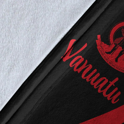 Vanuatu Premium Blanket - Red Polynesian Tentacle Tribal Pattern
