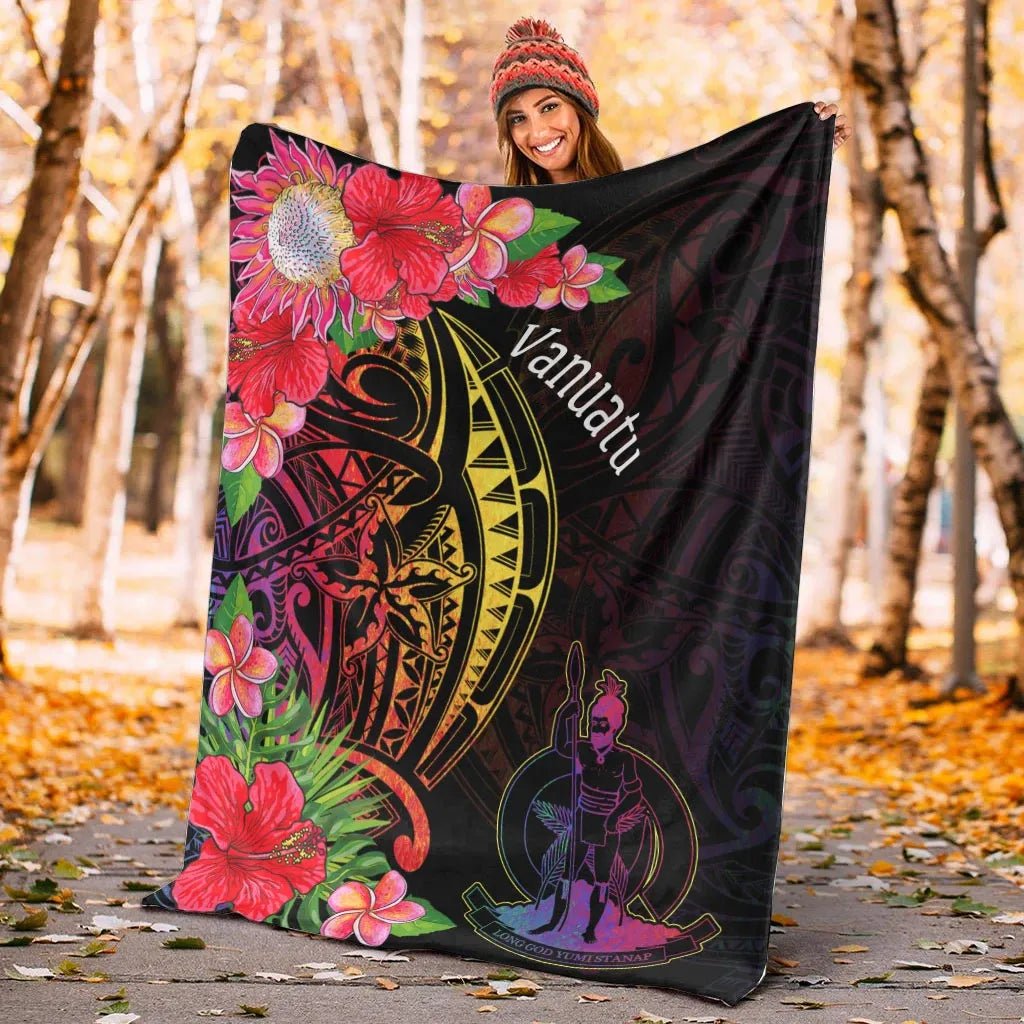 Vanuatu Premium Blanket - Tropical Hippie Style