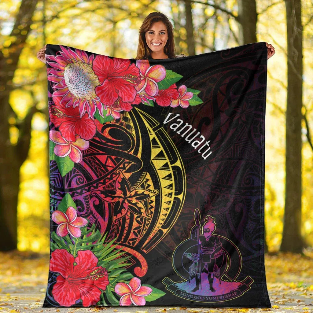 Vanuatu Premium Blanket - Tropical Hippie Style