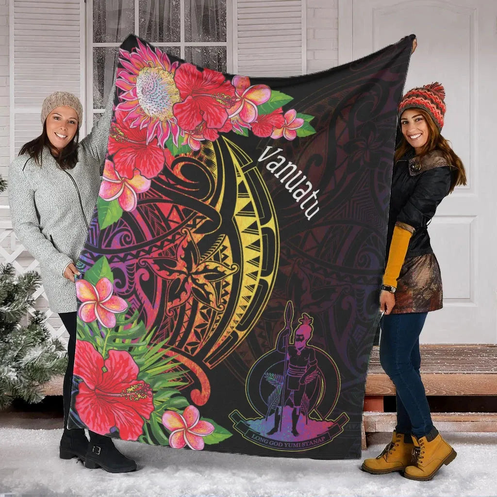 Vanuatu Premium Blanket - Tropical Hippie Style