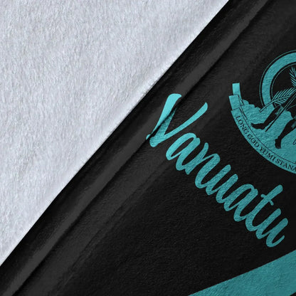 Vanuatu Premium Blanket - Turquoise Polynesian Tentacle Tribal Pattern