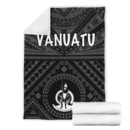 Vanuatu Premium Blanket  - Vanuatu Seal With Polynesian Tattoo Style