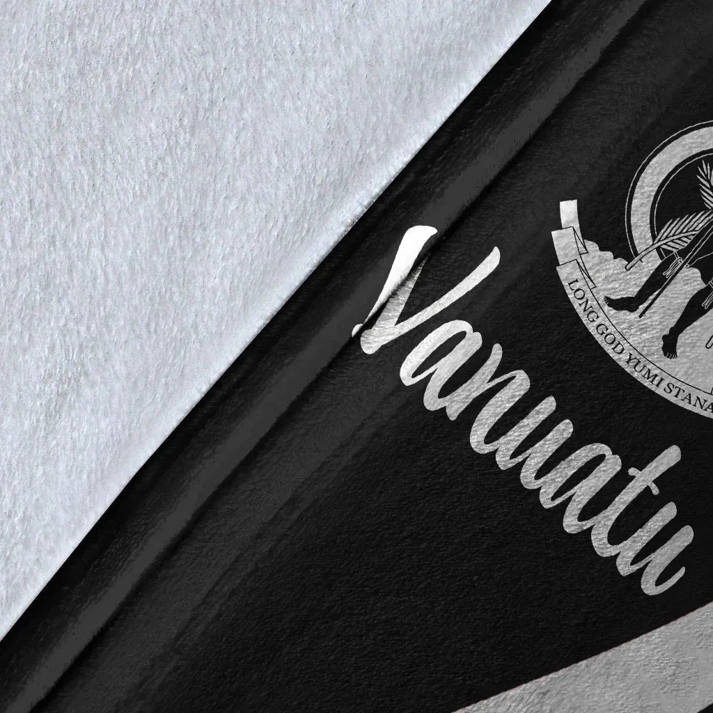 Vanuatu Premium Blanket - White Polynesian Tentacle Tribal Pattern