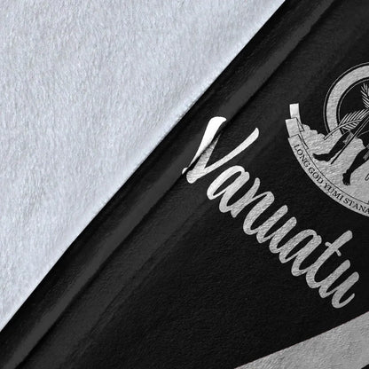 Vanuatu Premium Blanket - White Polynesian Tentacle Tribal Pattern
