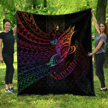 Vanuatu Premium Quilt - Butterfly Polynesian Style