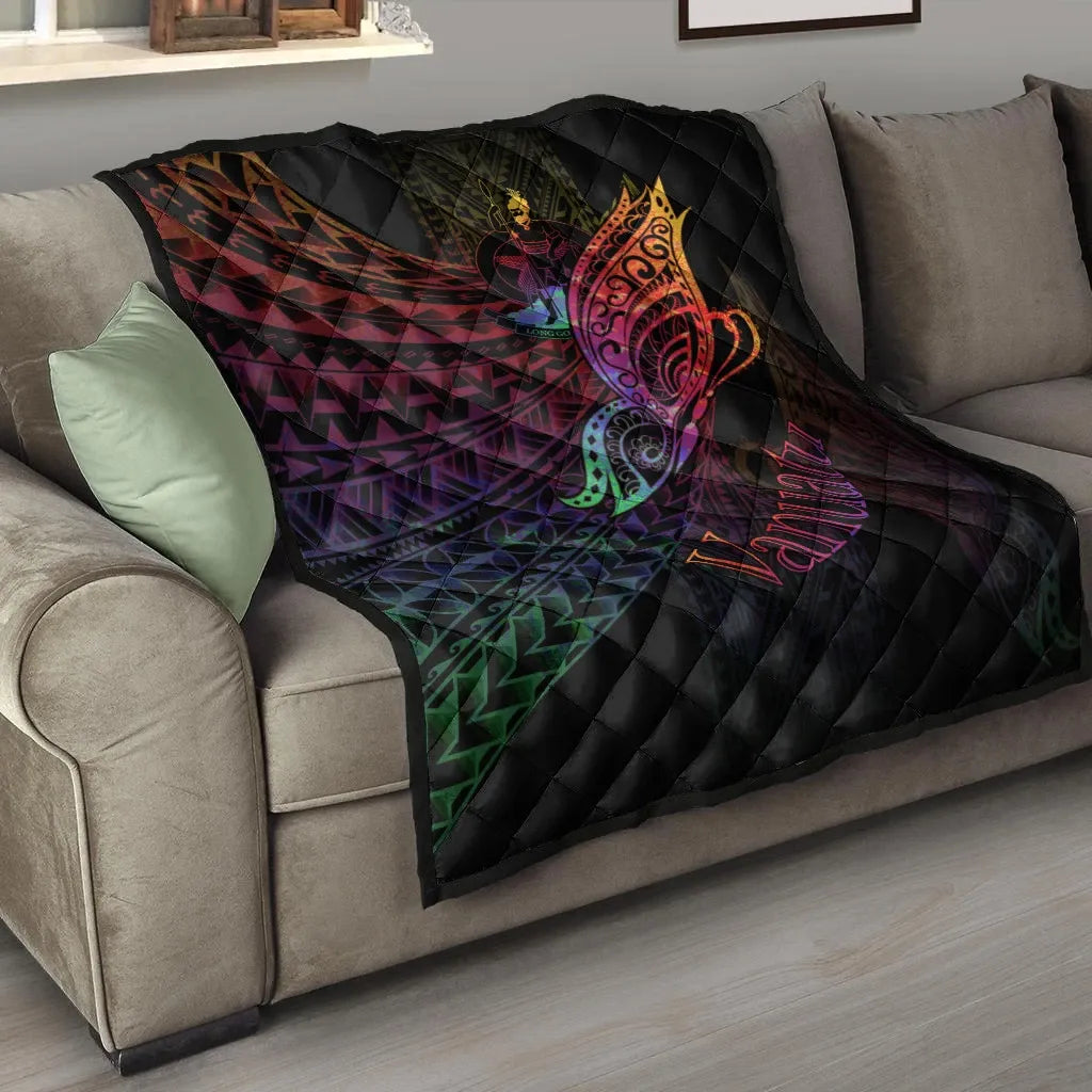 Vanuatu Premium Quilt - Butterfly Polynesian Style
