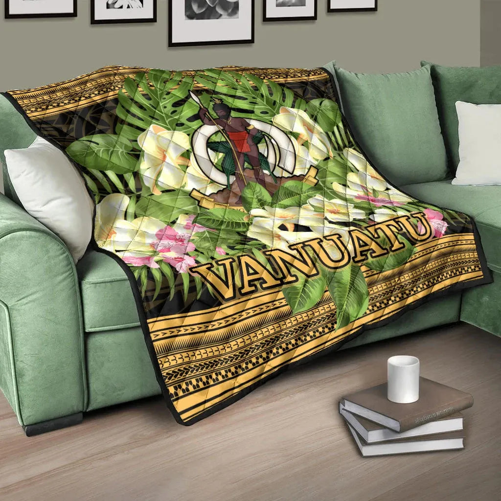 Vanuatu Premium Quilt - Polynesian Gold Patterns Collection