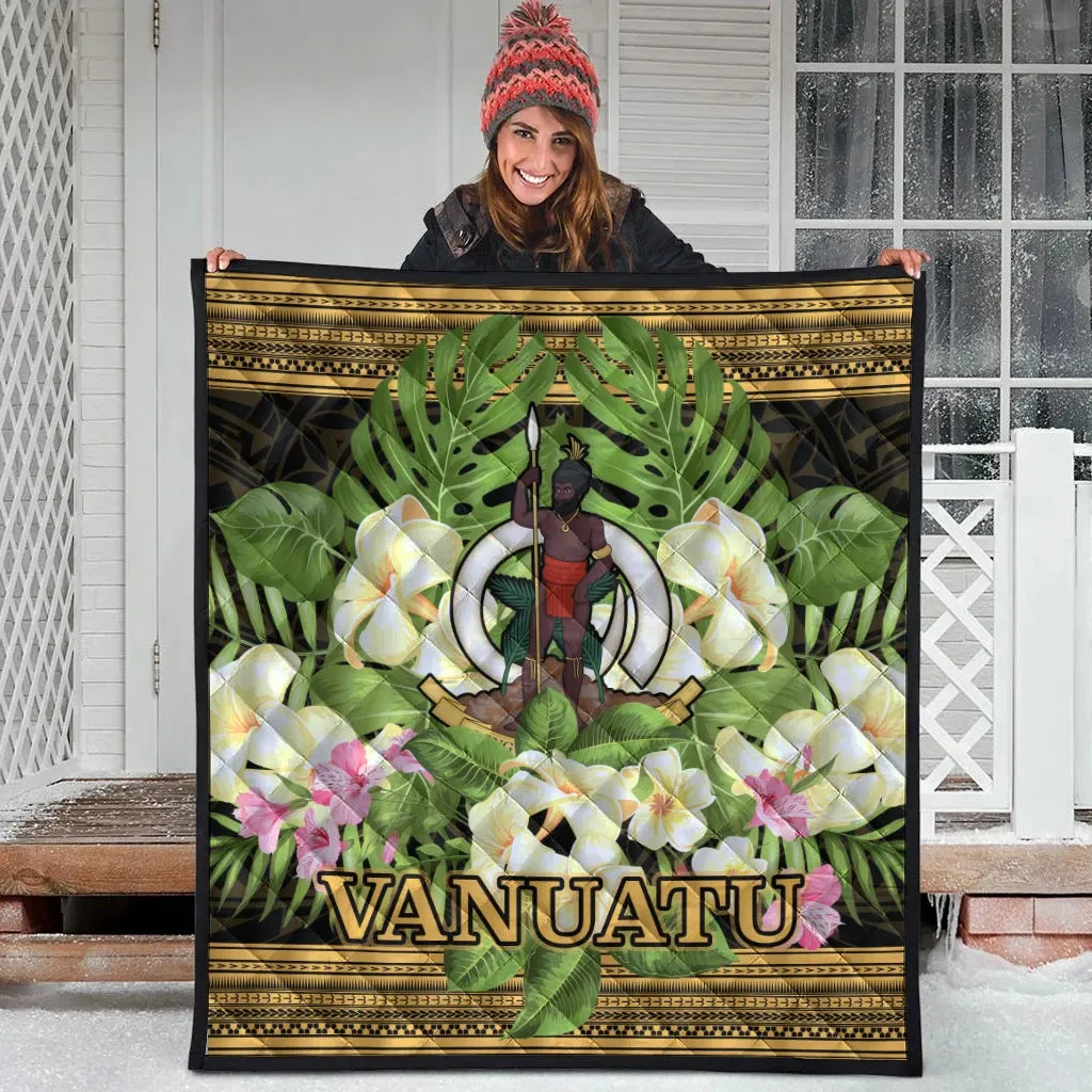 Vanuatu Premium Quilt - Polynesian Gold Patterns Collection