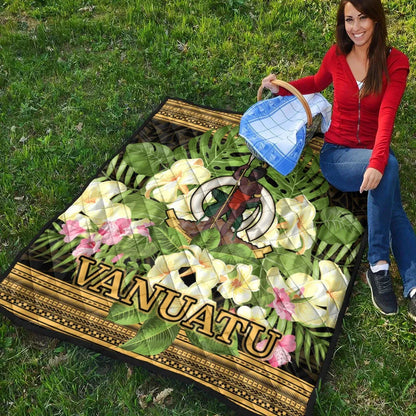 Vanuatu Premium Quilt - Polynesian Gold Patterns Collection