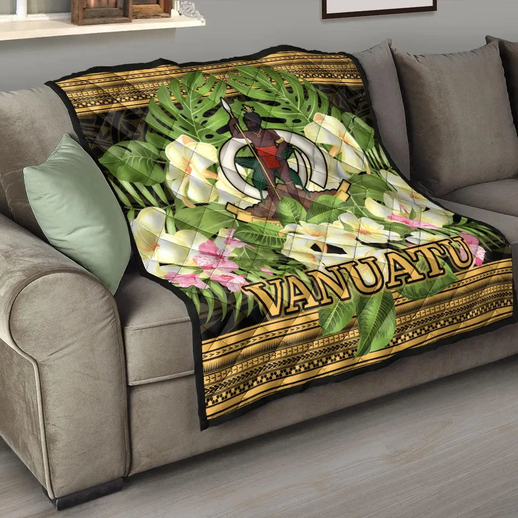 Vanuatu Premium Quilt - Polynesian Gold Patterns Collection