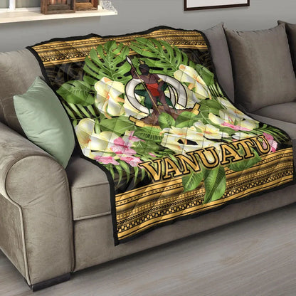 Vanuatu Premium Quilt - Polynesian Gold Patterns Collection