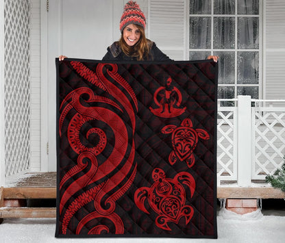 Vanuatu Premium Quilt - Red Tentacle Turtle