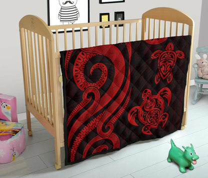 Vanuatu Premium Quilt - Red Tentacle Turtle