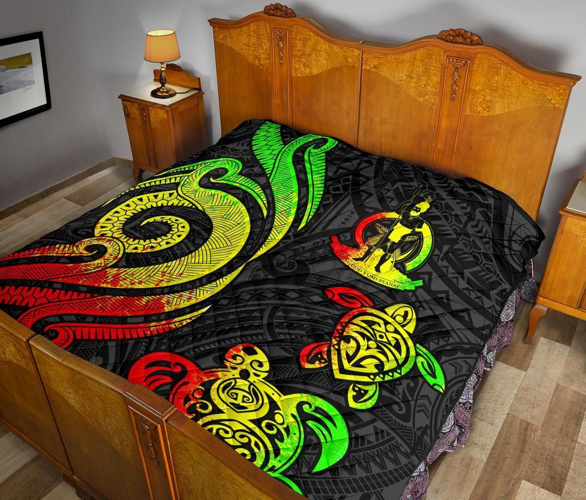 Vanuatu Premium Quilt - Reggae Tentacle Turtle