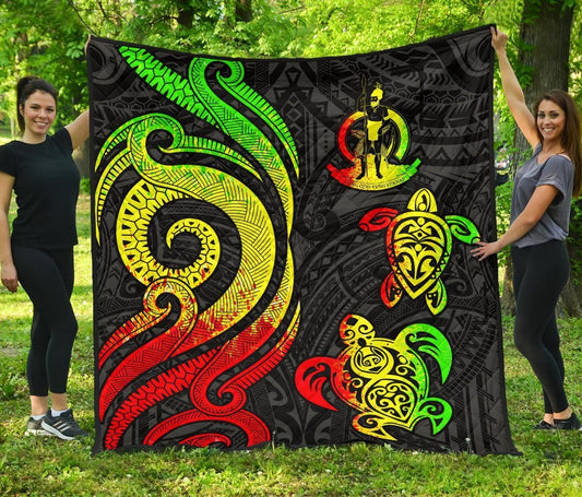 Vanuatu Premium Quilt - Reggae Tentacle Turtle