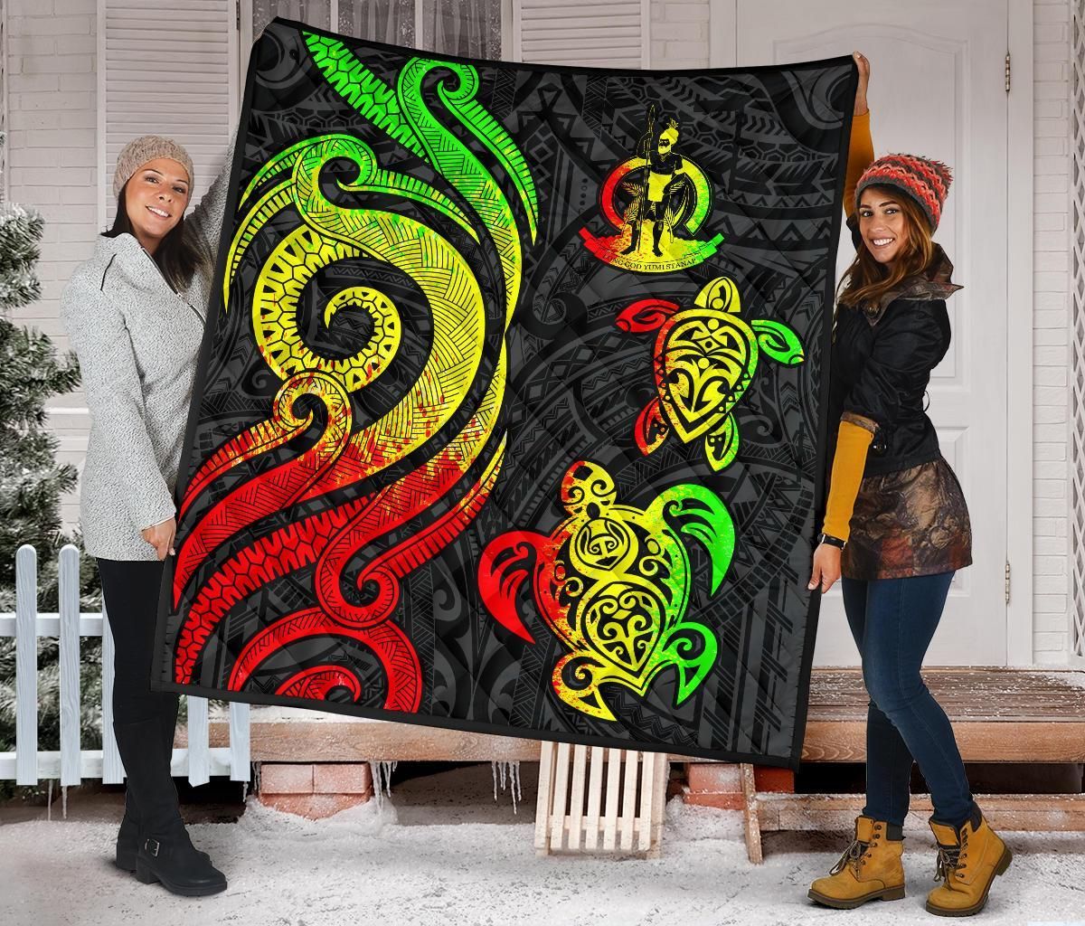 Vanuatu Premium Quilt - Reggae Tentacle Turtle