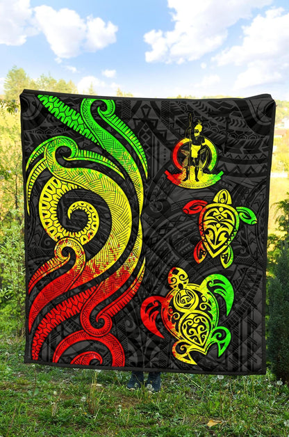 Vanuatu Premium Quilt - Reggae Tentacle Turtle