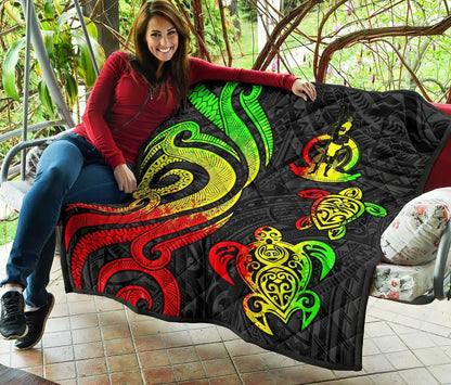 Vanuatu Premium Quilt - Reggae Tentacle Turtle