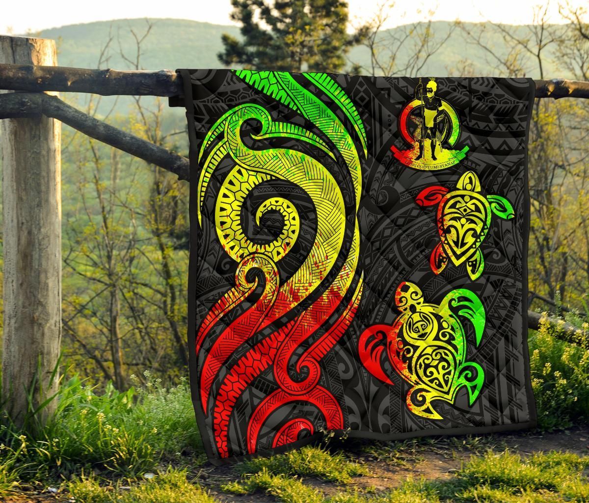Vanuatu Premium Quilt - Reggae Tentacle Turtle