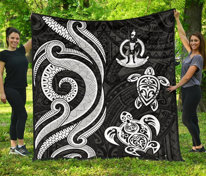 Vanuatu Premium Quilt - White Tentacle Turtle