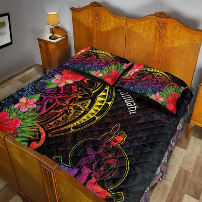 Vanuatu Quilt Bed Set - Tropical Hippie Style