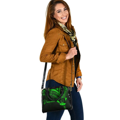 Vanuatu Shoulder Handbag - Cross Style Green Color