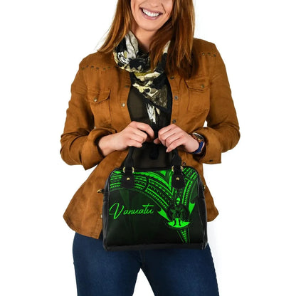 Vanuatu Shoulder Handbag - Cross Style Green Color