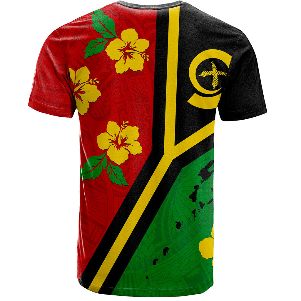 Vanuatu T-Shirt Tribal Polynesia Tattoo With Map