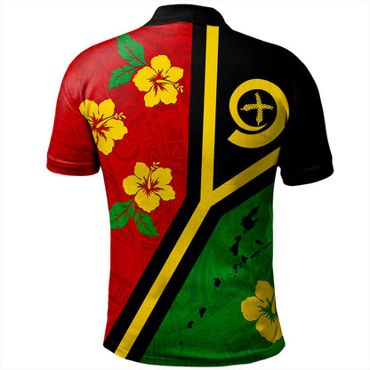 Vanuatu Polo Shirt Tribal Polynesia Tattoo With Map