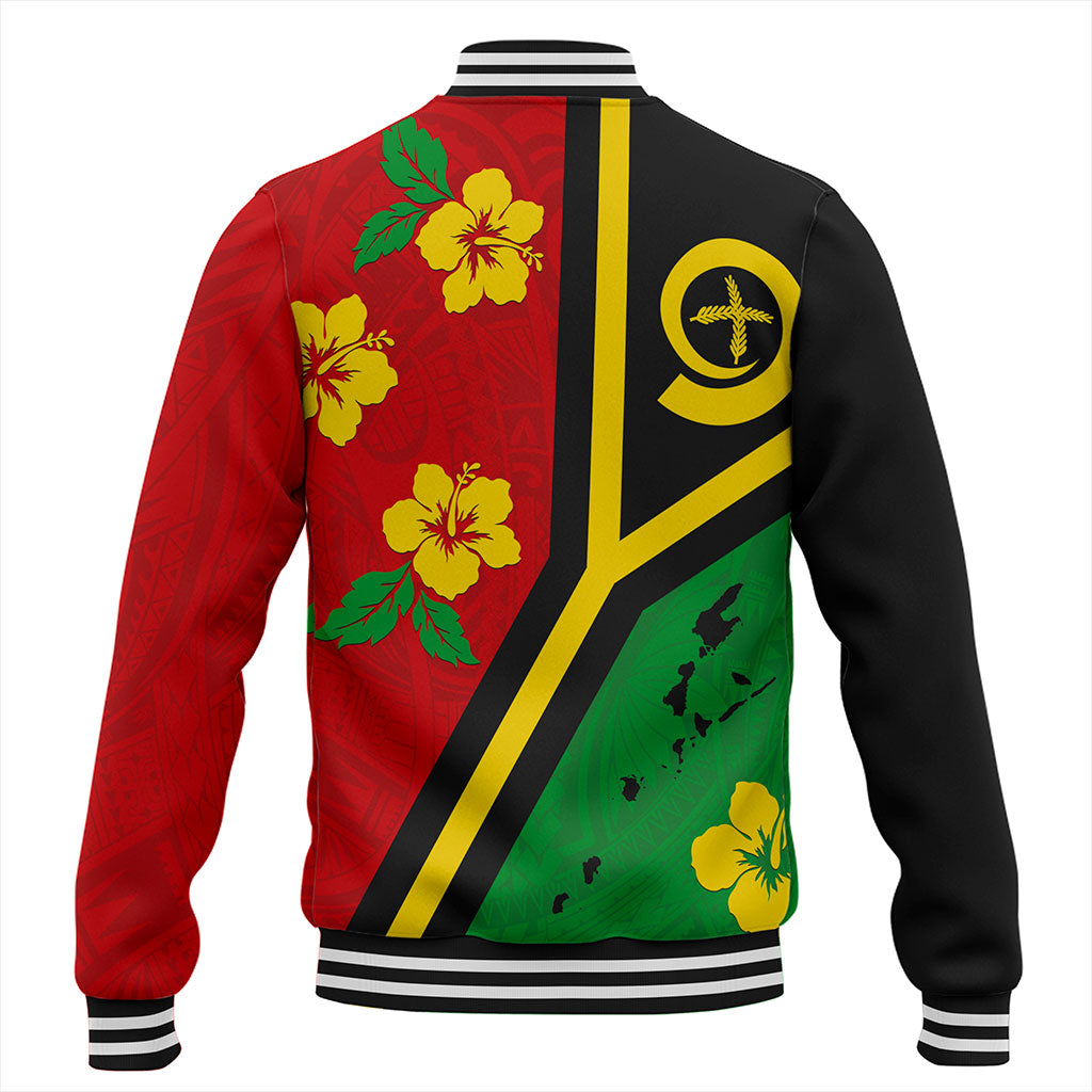 Vanuatu Baseball Jacket Tribal Polynesia Tattoo With Map