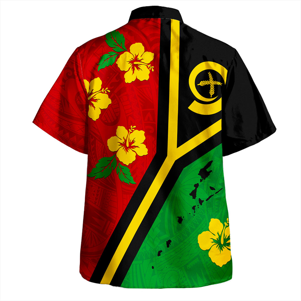 Vanuatu Hawaiian Shirt Coat Of Arms Tree Coconut