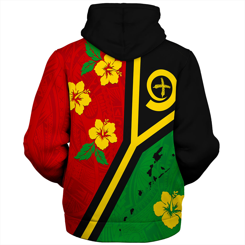 Vanuatu Sherpa Hoodie Tribal Polynesia Tattoo With Map