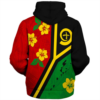 Vanuatu Sherpa Hoodie Tribal Polynesia Tattoo With Map