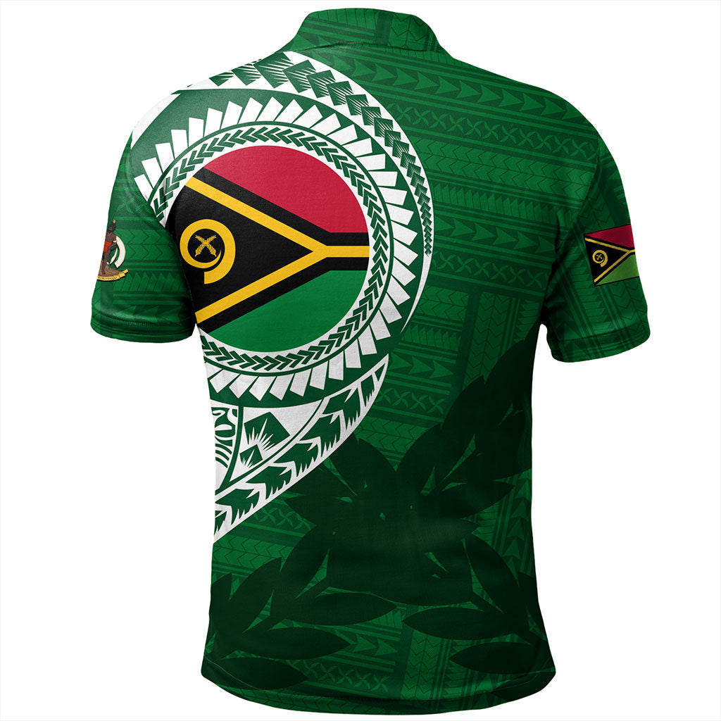 Vanuatu Polo Shirt Tribal Melanesia Leaf