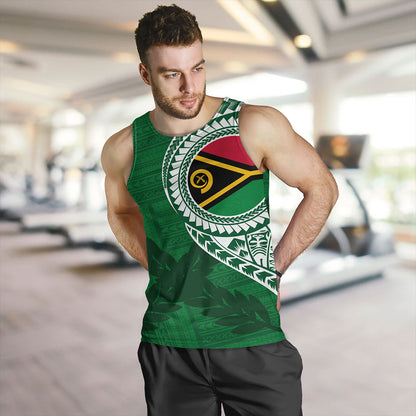 Vanuatu Tank Top Tribal Melanesia Leaf
