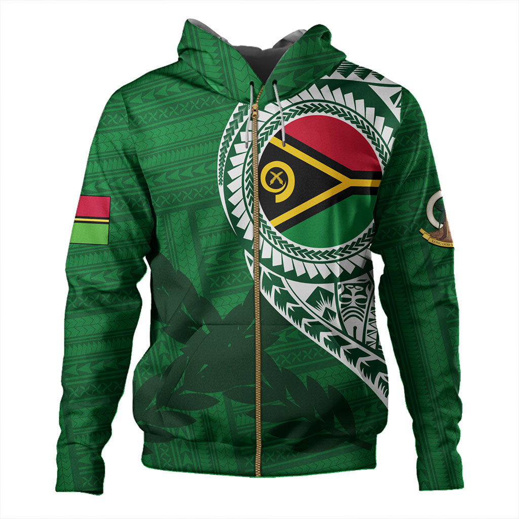 Vanuatu Hoodie Tribal Melanesia Leaf