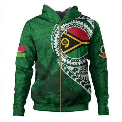 Vanuatu Hoodie Tribal Melanesia Leaf