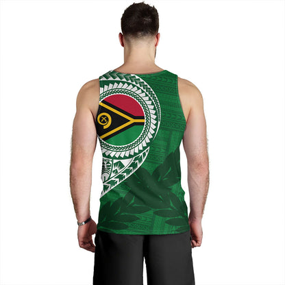 Vanuatu Tank Top Tribal Melanesia Leaf