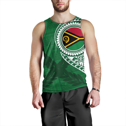Vanuatu Tank Top Tribal Melanesia Leaf