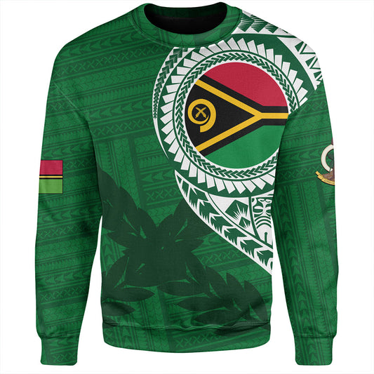 Vanuatu Sweatshirt Tribal Melanesia Leaf