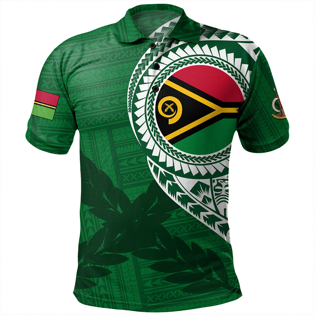 Vanuatu Polo Shirt Tribal Melanesia Leaf