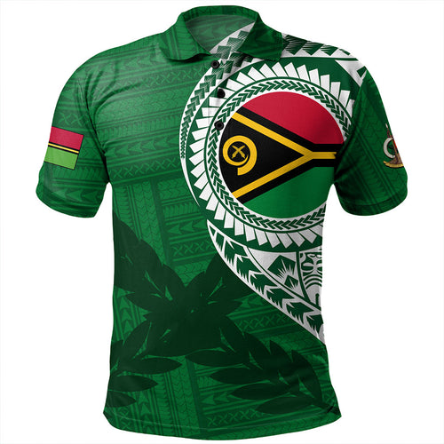Vanuatu Polo Shirt Tribal Melanesia Leaf