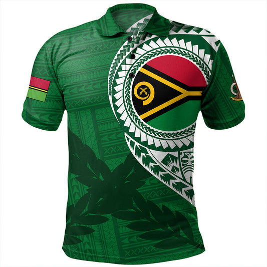 Vanuatu Polo Shirt Tribal Melanesia Leaf