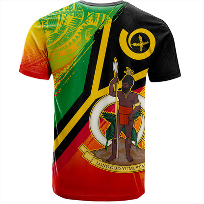 Vanuatu T-Shirt Tribal Pattern Flag Grunge