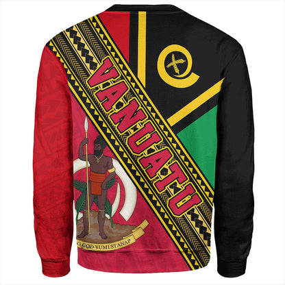 Vanuatu Sweatshirt Flag And Coat Of Arms