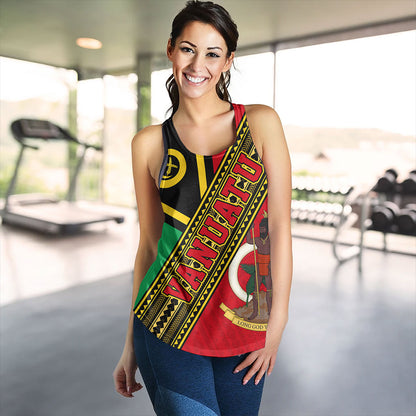 Vanuatu Women Tank Flag And Coat Of Arms