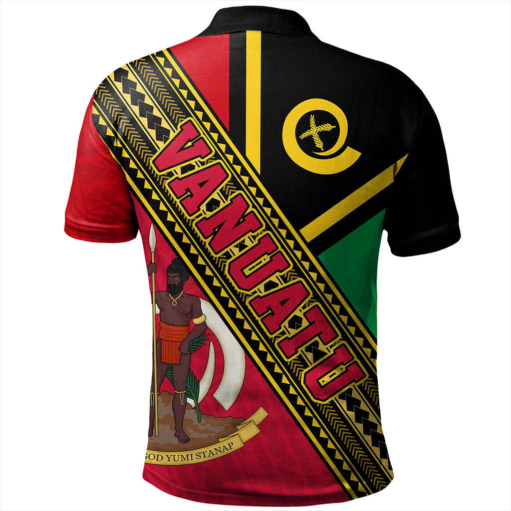 Vanuatu Polo Shirt Flag And Coat Of Arms