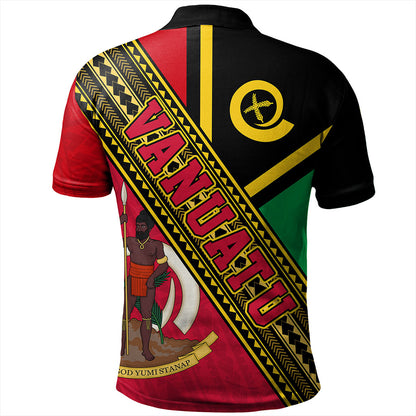 Vanuatu Polo Shirt Flag And Coat Of Arms