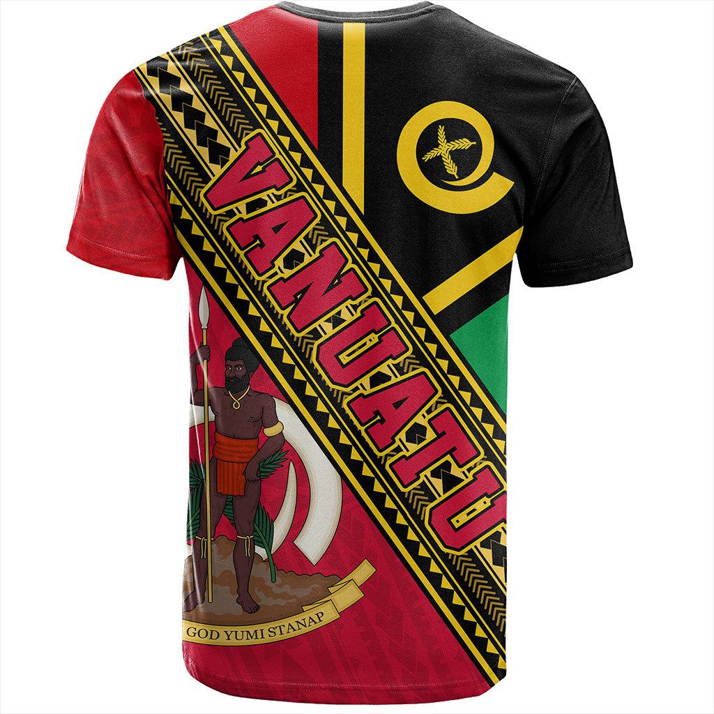 Vanuatu T-Shirt Flag And Coat Of Arms