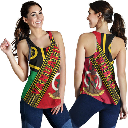 Vanuatu Women Tank Flag And Coat Of Arms